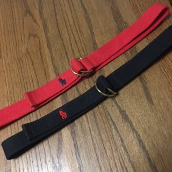 Bundle of Two Vintage Polo Cotton Webbing Belts - Picture 2 of 9